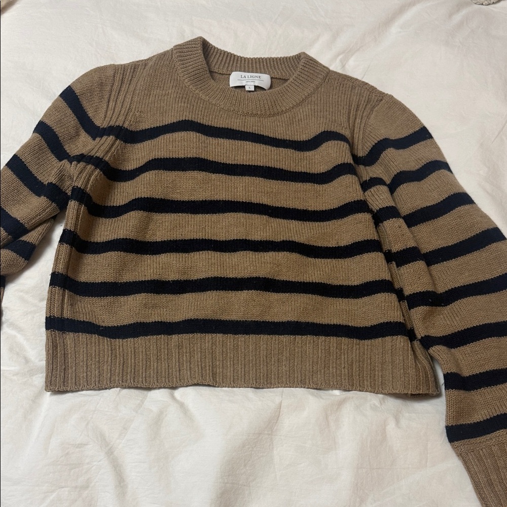 La Ligne Brown and Black Striped Sweater